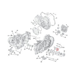 Retaining ring, sprocket shaft bearing - 91-99 XL Sportster