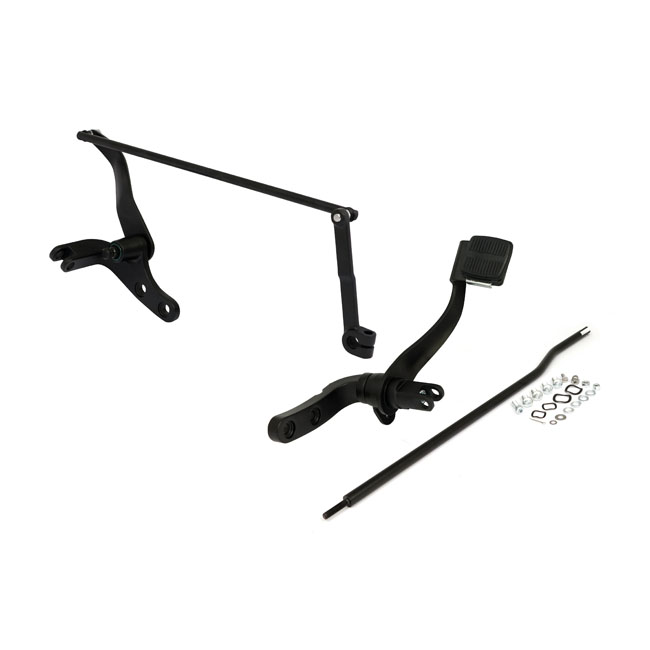 Dyna forward control assembly. Black - 91-17 Dyna med mittkontroller (exkl. 12-16 FLD Switchback; de flesta motorskydd; lageravgas på 08-17 FXDF, 09-10 FXDFSE, 10-17 FXDL)