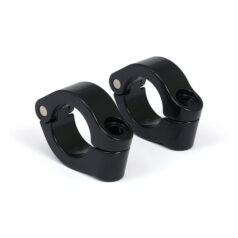 Engine guard clamp set, for spotlamps. Short. Black - UNIVERSAL