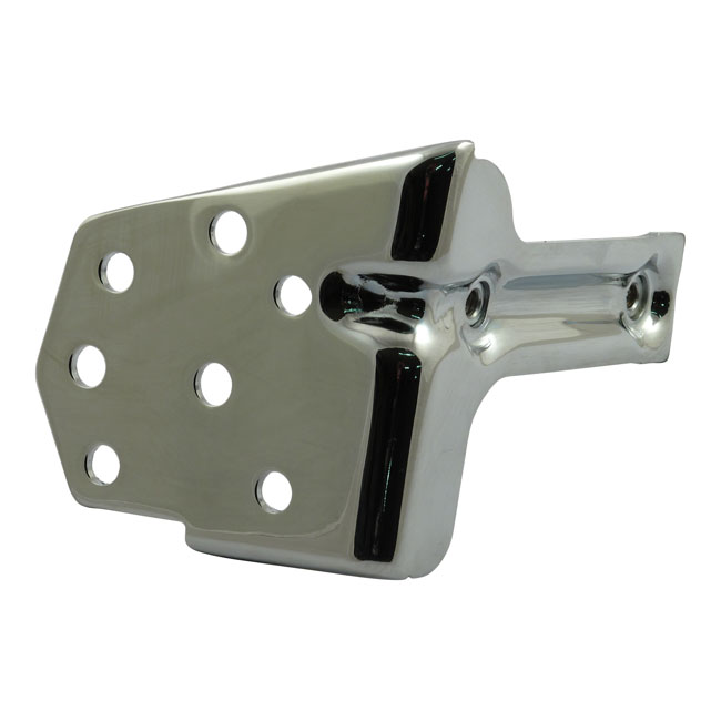 Voltage regulator/rectifier bracket. Chrome - 76-86 Big Twin (exkl. FLT/Touring; FXR-modeller)