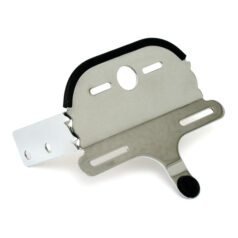 Custom Fat Bob taillight bracket. Chrome. 7" wide - 80-86 FXWG; 84-99 FXST