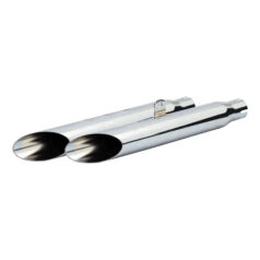 Slash Cut slip-on muffler set 18-1/2" long chrome - 80-03 XL Sportster