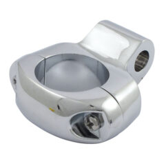Universal 1" mirror clamp, 5/16" mount hole. Chrome - 1" styre