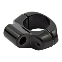 Universal 1" mirror clamp, 5/16" mount hole. Black - 1" styre