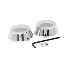 Swingarm pivot bolt cover set. Chrome - 04-13 XL Sportster