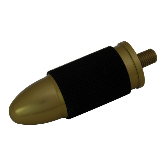 Bullet shift/brake peg. Brass - De flesta H-D