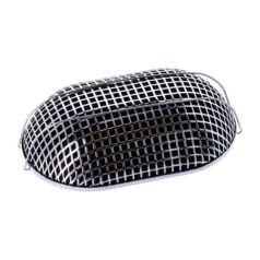 Breather style air cleaner assembly, oval. Chrome - 90-17  Big Twin; 88-22 XL Sportster. Med CV eller Delphi inj. (Exkl. e-throttle modeller)