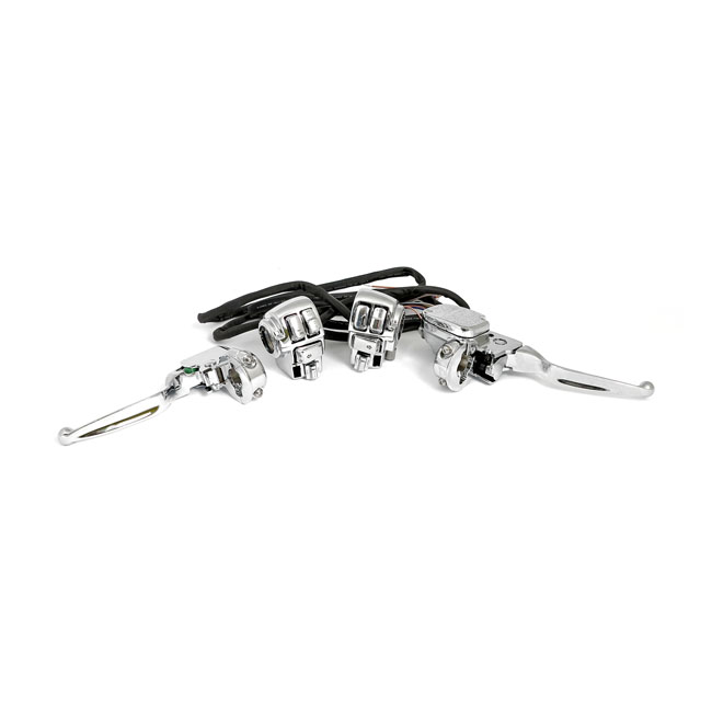 Handlebar control kit chrome - 96-07 FLT/Touring
