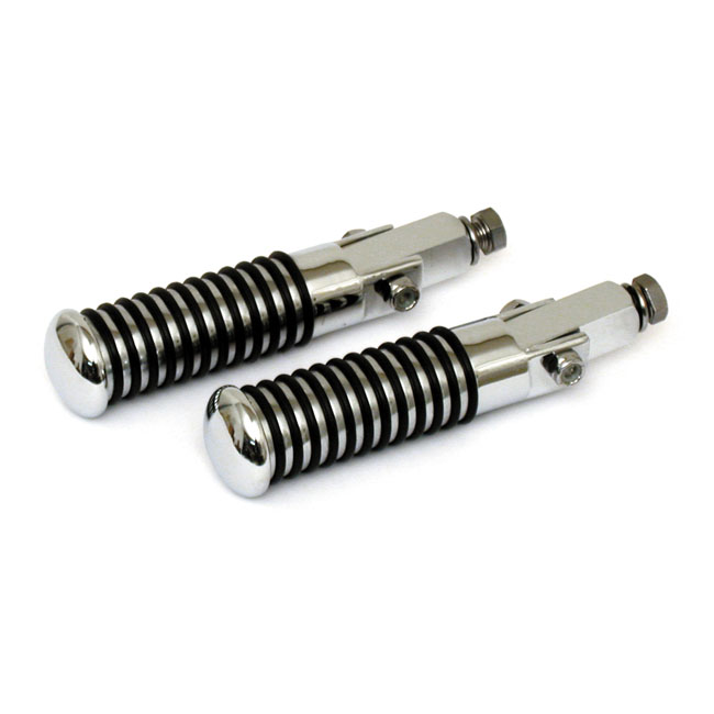 Sundance O-ring foot pegs. Universal 1/2-20 mount. Chrome - Universal