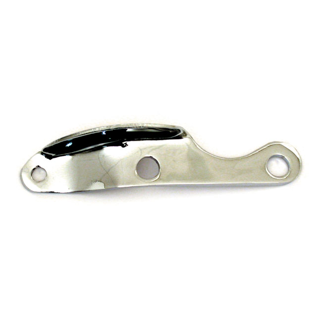 Jiffy spring plate. Chrome - 37-86 4-växlad Big Twin; 84-88 Softail