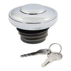Gas cap vented with lock, chrome - 96-18 H-D
