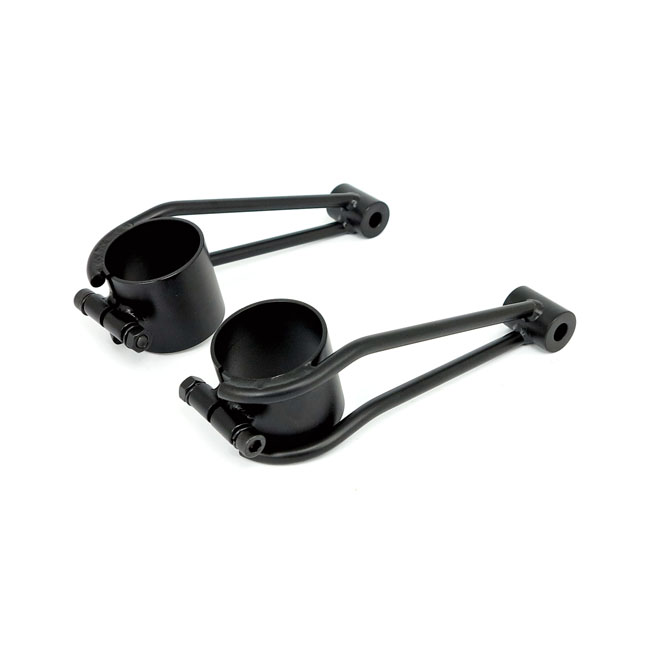 Bracket for 'Vintage' headlamp. 41mm fork tubes. Black - 41mm gaffelrör