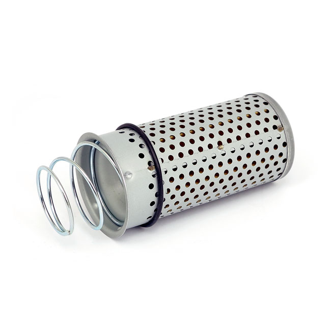 Drop-in oil filter. Single stage - 53-78 K, XL Sportster; 53-E82 Big Twin-modeller med "in-tank"-filter i OEM-stil