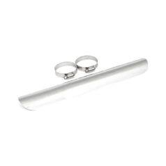 Universal smooth heat shield 14" long chrome - 2-1/4" avgasrör