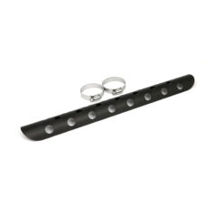 Universal Bullet Hole heat shield 18" long black - 1-3/4" avgasrör