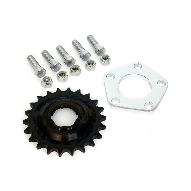 1/4inch offset sprocket & spacer kit 22t - 36-85 4-växlad Big Twin  & anpassade applikationer