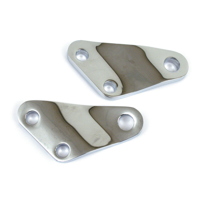 Shovel passenger peg brackets. Chrome - 77-L81 FLHS; 77-81 FX (exkl. FXR-modeller)