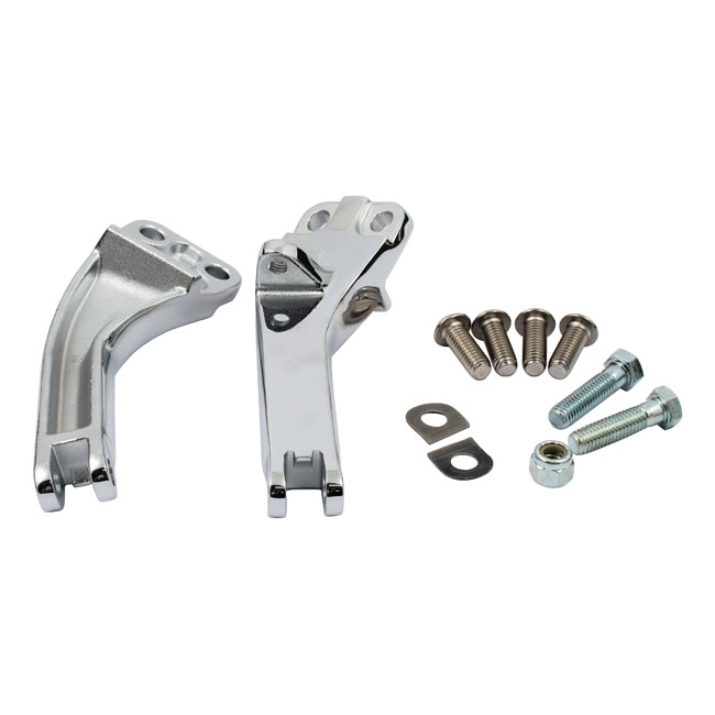 Dyna passenger foot peg mount bracket kit. Chrome - 06-17 Dyna