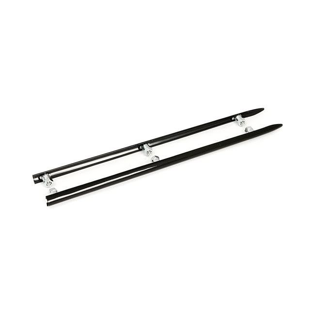 Front fender tip spears, black - Most 49-85 FL