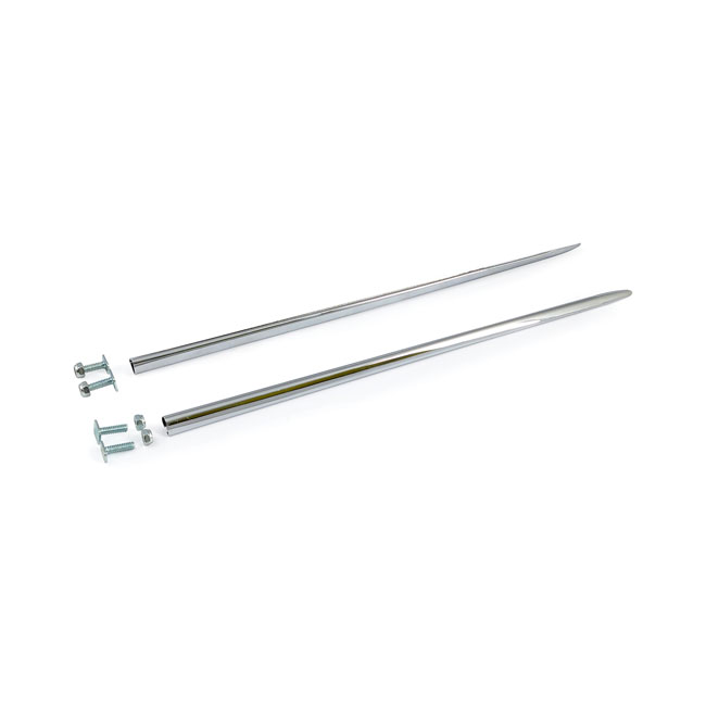 Front fender tip spears, chrome steel - 86-17 FLSTC, FLSTN; 82-13 FLT/Touring (exkl. FLTR, FLHR)