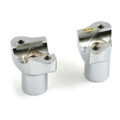 OEM type style risers, threaded. 2" rise. Chrome