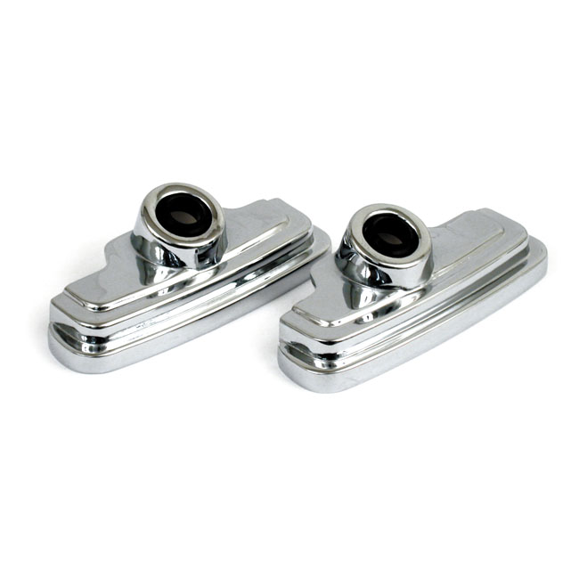 Evo spark plug & head bolt cover kit. Chrome - 86-99 Big Twin