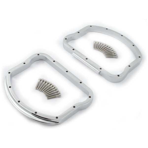 Panhead rocker cover D-ring kit. Chrome - 48-65 Panhead
