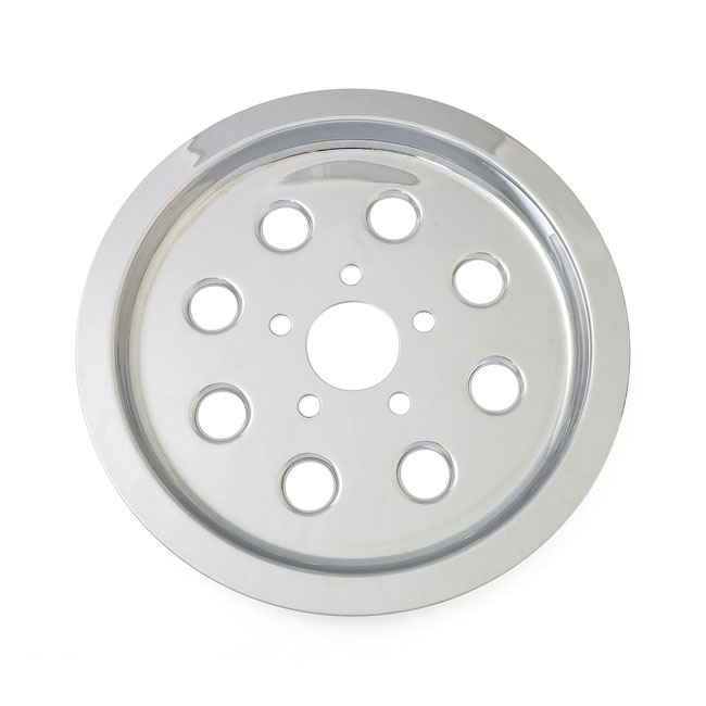 Pulley cover, holes (65t) - 82-99 Big Twin, TC. Med 65T OEM-stil hjulremskiva