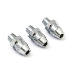 Oil line fitting. Chrome - 1936-1964 OHV & Flathead Big Twin: oljetank & motor; 
1937-1973 45" Flathead: ventilationsrör i vevhuset; 
1915-1929 J, F, JD, FD, IOE singlar 61" & 74" tvilling IOE; 
1926-1934 H-D singlar.