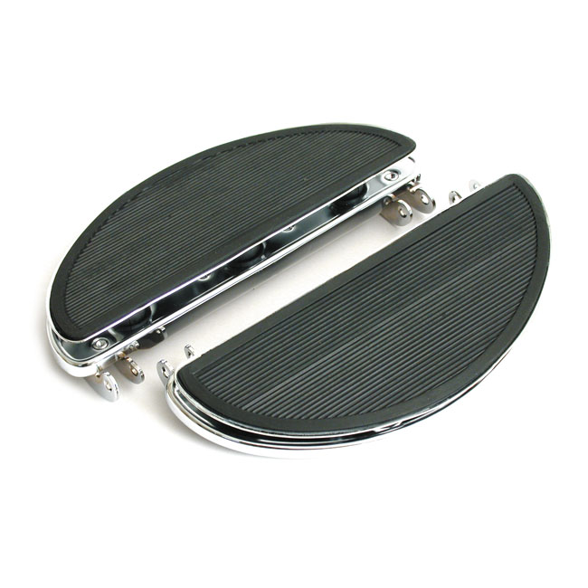Oval early FL floorboards. With dampers. Chrome - 40-84 FL, FLH; 40-51 WL 750cc Flatheads