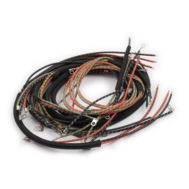 OEM style main wiring harness, complete set. WL, UL, EL, FL - 1948 WL, UL, EL, FL modeller