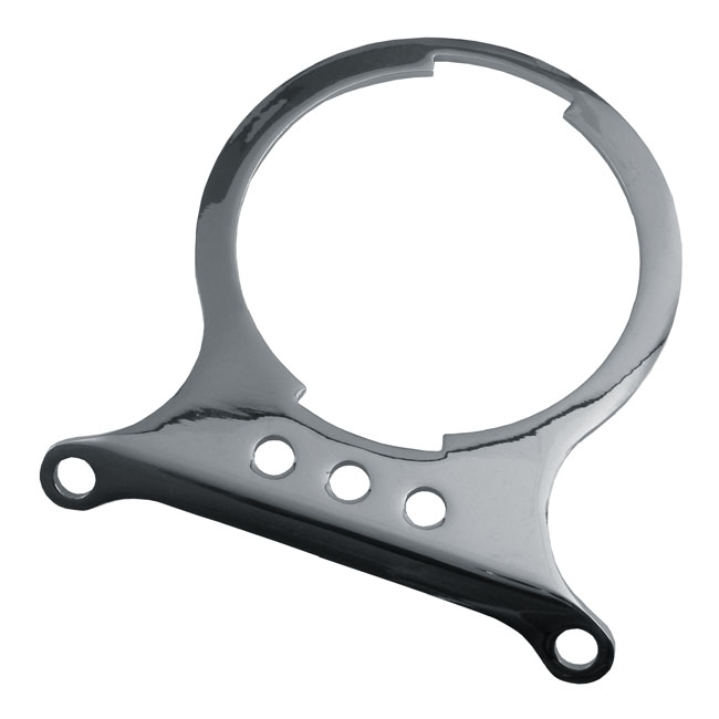 Mounting bracket, speedometer. Chrome - 82-85 FX, XL Sportster. Med ett instrument