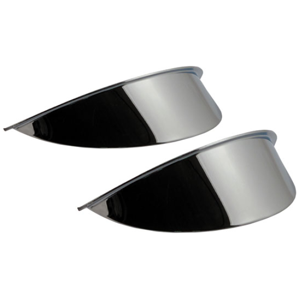 Smooth headlamp/spotlamp visor. 4-1/2". Chrome - De flesta 41-24 H-D strålkastare/halvljus & de flesta små specialanpassade strålkastare