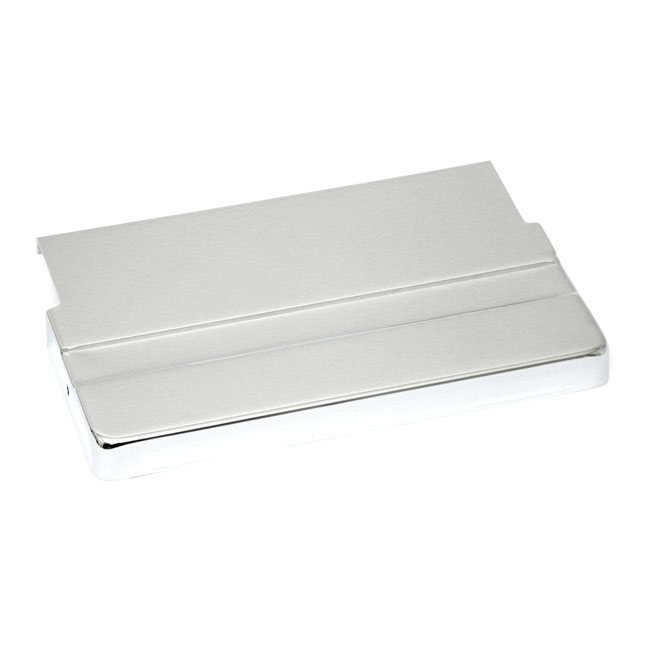 Battery top cover. Chrome - 65-84 FL