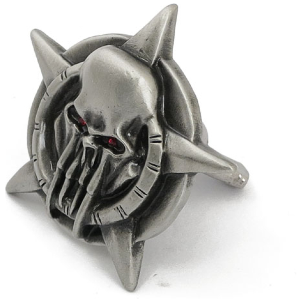 License plate mount kit Barbarian skull. Pewter - Bild 2