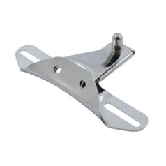 License plate bracket OEM style, 2-hole. Chrome - 55-72 H-D