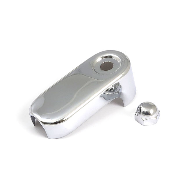 Clutch arm cover. 'Nostalgic'. Chrome - 36-86 4-växlad Big Twin