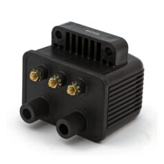 Mini single fire coil. 12v, 3 ohm. Black - 65-99 Big Twin; 65-03 XL Sportster. För förgasade modeller med anpassad elektronisk tändning med enkel brand (exkl. Twin Cam och andra enkelbrandsapplikationer)
