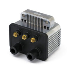 Mini single fire coil. 12v, 3 ohm. Chrome - 65-99 Big Twin; 65-03 XL Sportster. För förgasade modeller med anpassad elektronisk tändning med enkel brand (exkl. Twin Cam och andra enkelbrandsapplikationer)