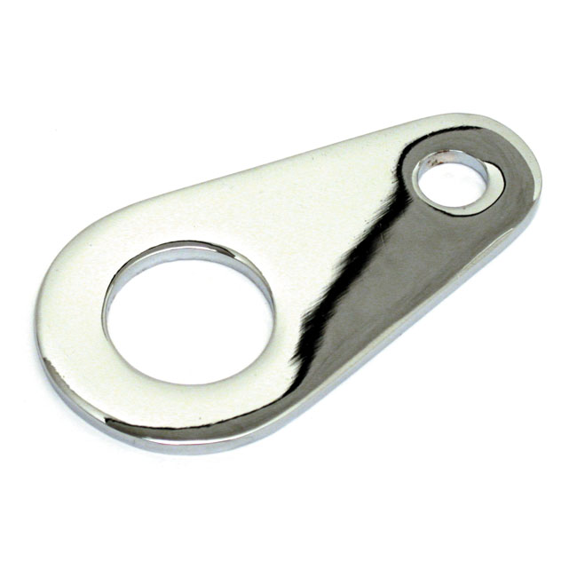 Ignition switch bracket, single mount hole. Chrome - 78-84 FXE, FXS ; anpassade applikationer