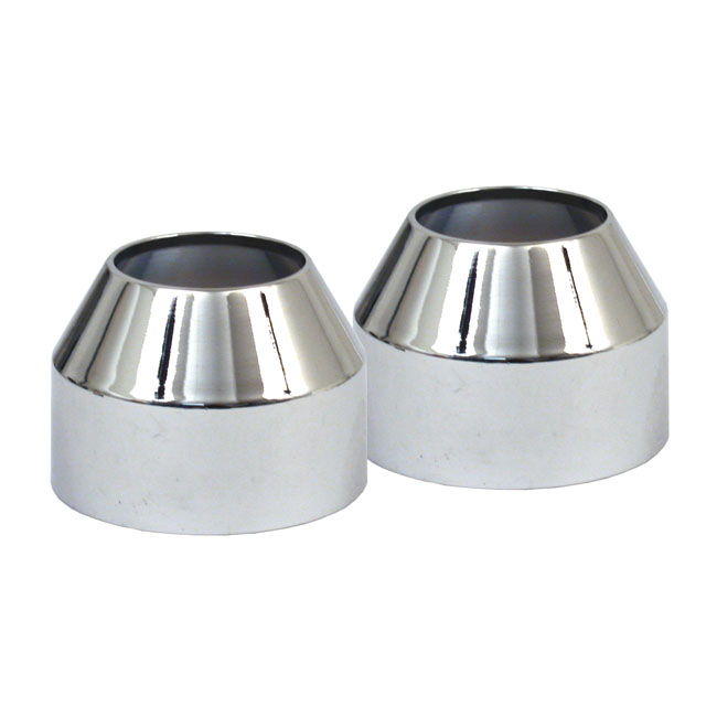 Fork boot cover, chrome - 91-07 FXST (exkl. FXSTD/C); 93-05 FXDWG