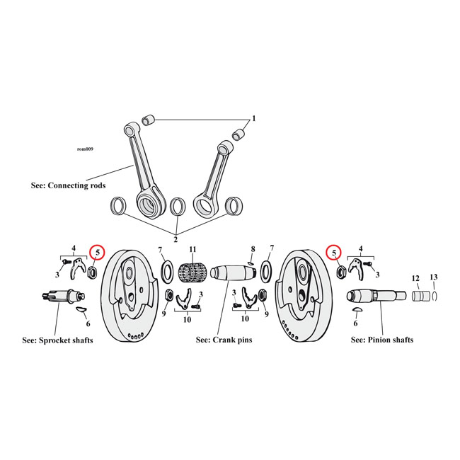 Nut, crankpin. 54-E81 XL - 54-E81 XL Sportster