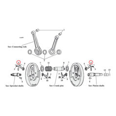 Lock kit, crank pin - 54-E81 XL Sportster