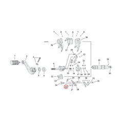 Retaining ring, detent arm transmission - 91-03 5-växlad XL Sportster