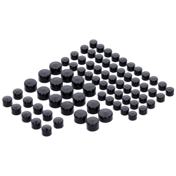 Smoothtopps, push-on cover set (75pc). Black - 07-08 FLT/Touring