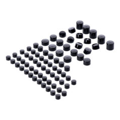 Smoothtopps, push-on cover set (76pc). Black - 06-17 Dyna
