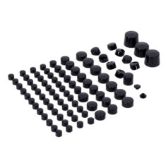 Smoothtopps, push-on cover set (81pc). Black - 07-17 Softail (exkl. FLS/SS, FLSTSB, FXCW/C, FXSE)