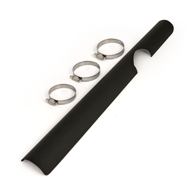 FLT header heat shield, lower right. Black - 81-91 FLT/Touring