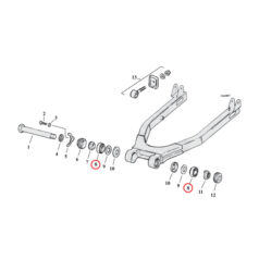 Bearing, swingarm l/r - L74-81 XL Sportster  (2 begagnade)