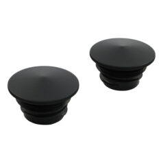BLACK GAS CAP SET, POINTED - 96-99 H-D